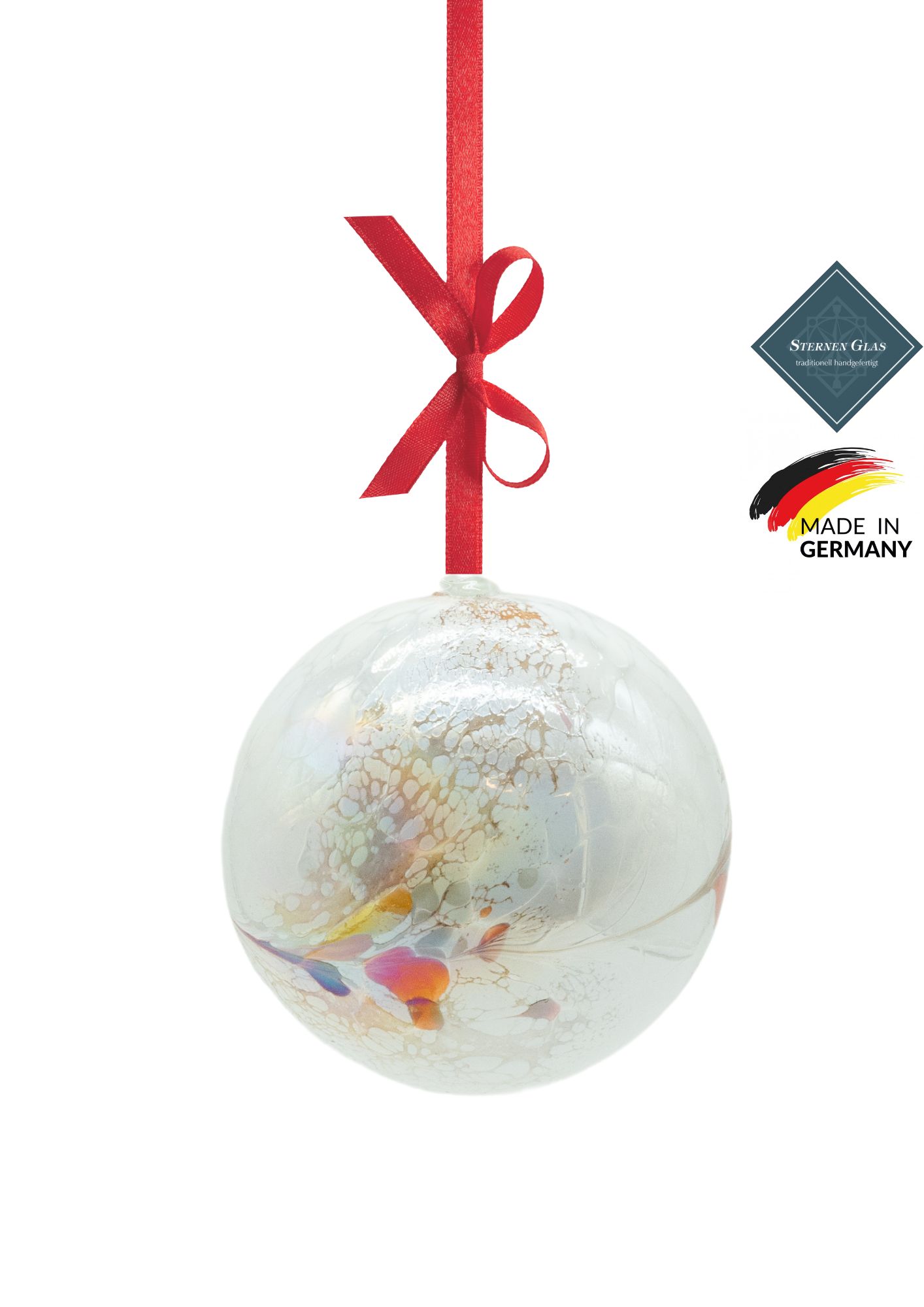 STERNEN GLAS | Decorative Sphere | White 12cm