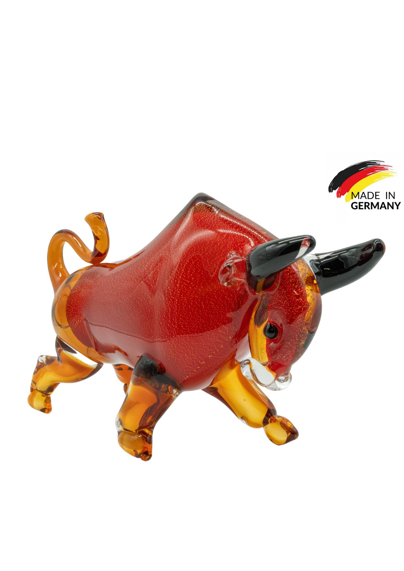 Glass Bull | Red | 19cm