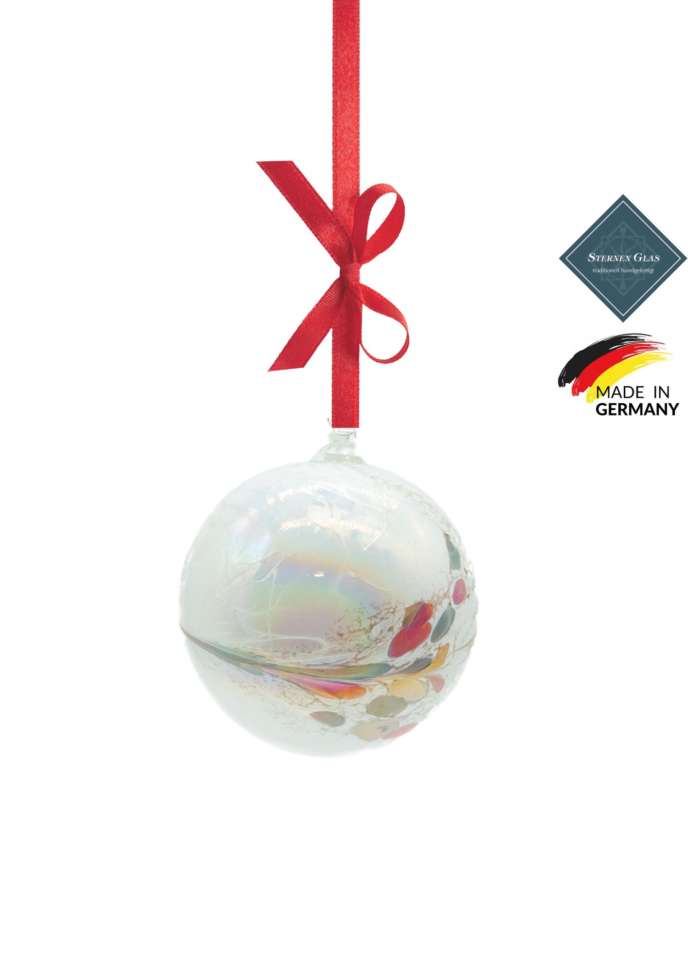 STERNEN GLAS | Decorative Sphere | White 9cm