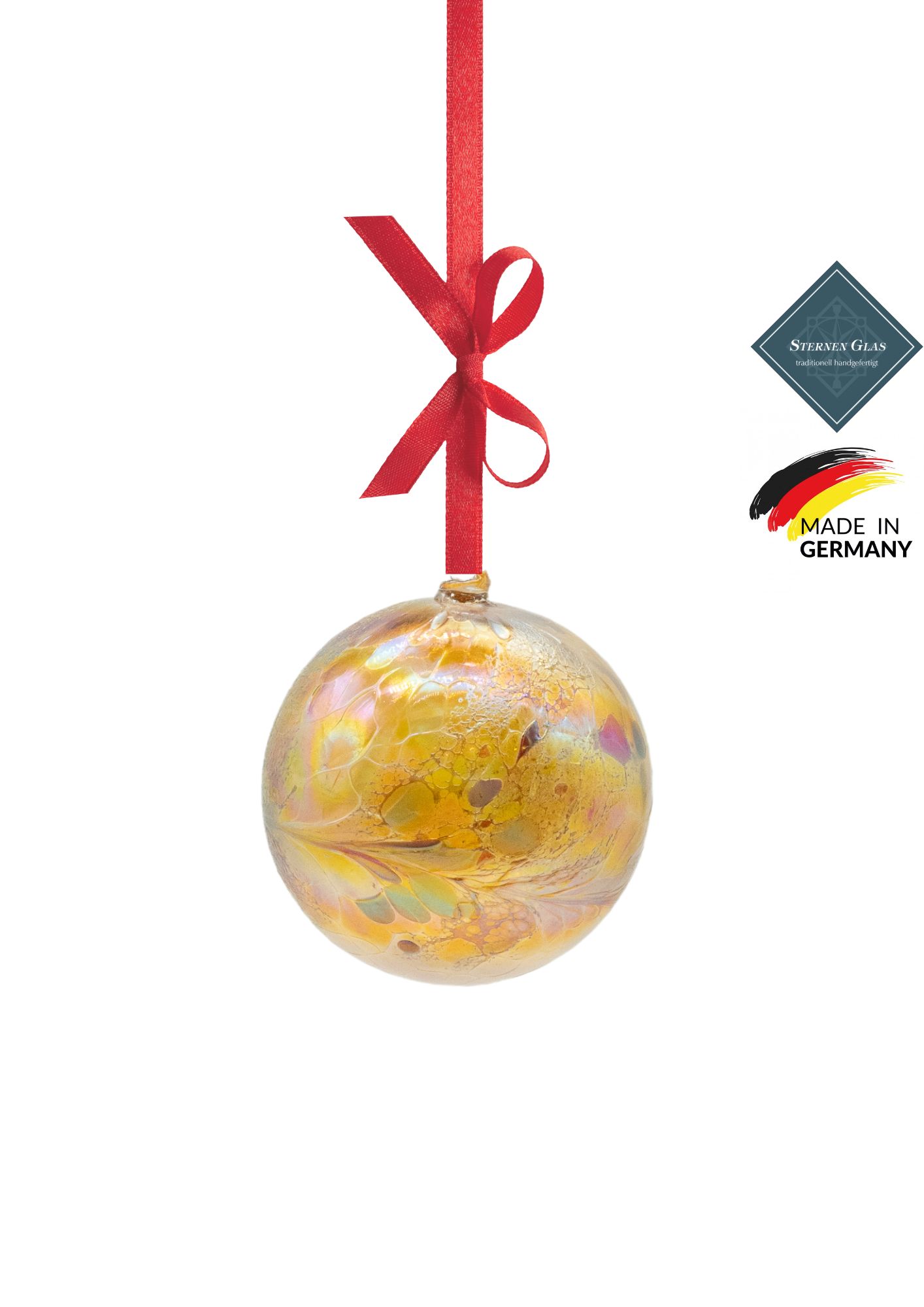 STERNEN GLAS | Decorative Sphere | Gold 9cm
